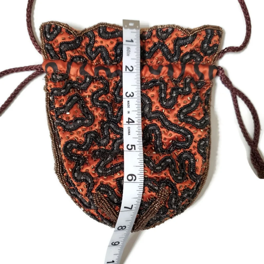 Vintage Andre Cellini Beaded Purse Satchel Evening Bag Bridgerton Victorian